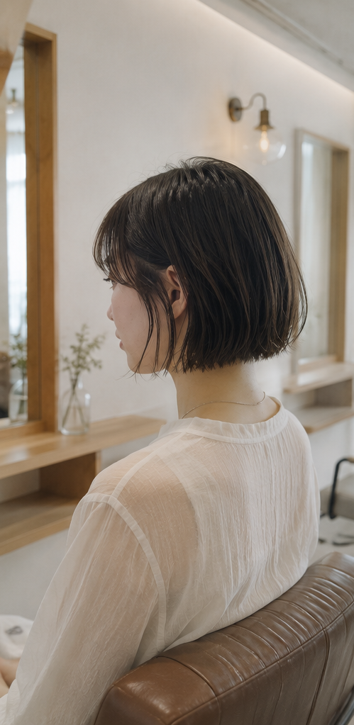 軽やかで扱いやすい、自然なショートスタイルのモデル